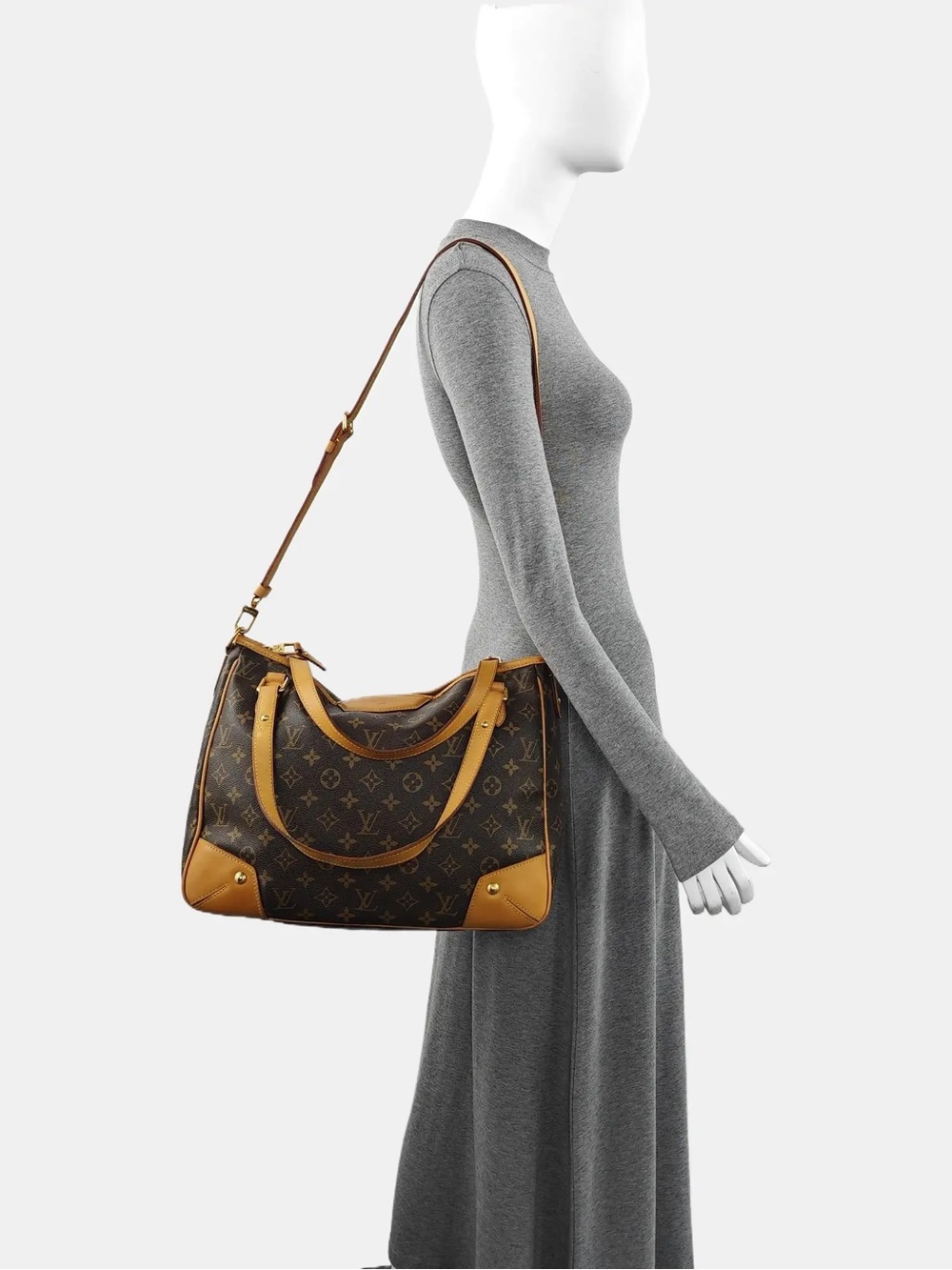 ♥️Louis Vuitton Monogram Retiro MM Canvas Brown with Tan Trim Top-Handle Bag♥️ - Picture 2 of 16
